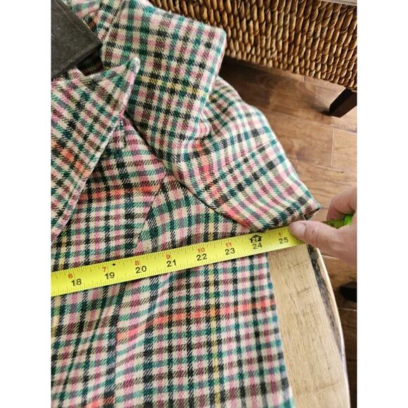 ANTHROPOLOGIE x AVEC LES FILLES Relaxed Plaid Wool Blend Blazer XL Patches - Picture 7 of 12